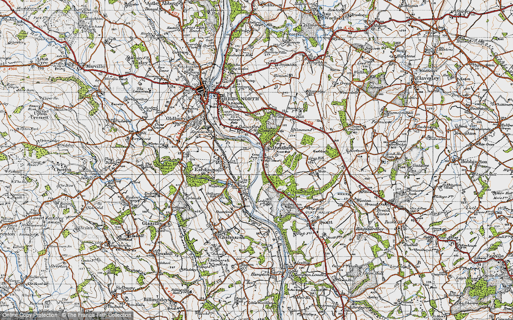 Old Map of Quatford, 1946 in 1946