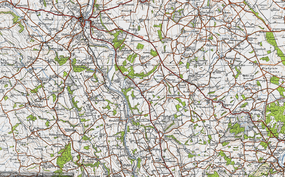 Old Map of Quatt, 1946 in 1946