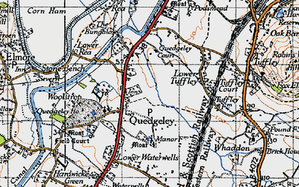 Old map of Quedgeley in 1947