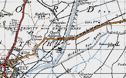 Old map of Queen Adelaide in 1946