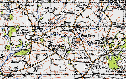 Old map of Bradford Tracy in 1946