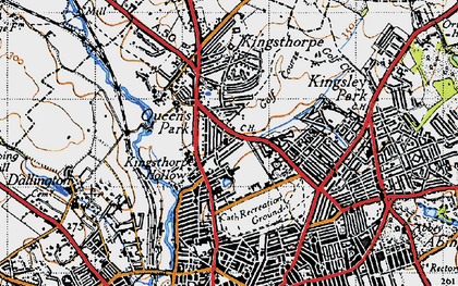 Old map of Queen's Park in 1946