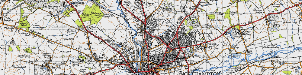 Old map of Queen's Park in 1946