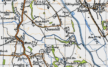 Old map of Bredon School in 1947