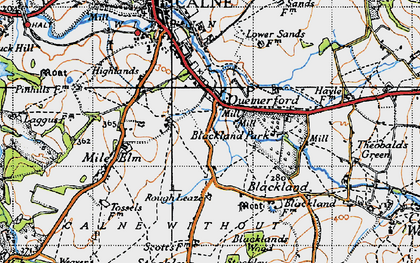 Old map of Quemerford in 1940