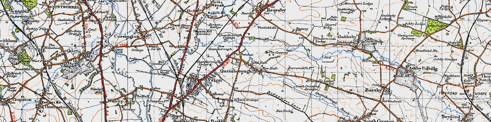 Old map of Queniborough in 1946