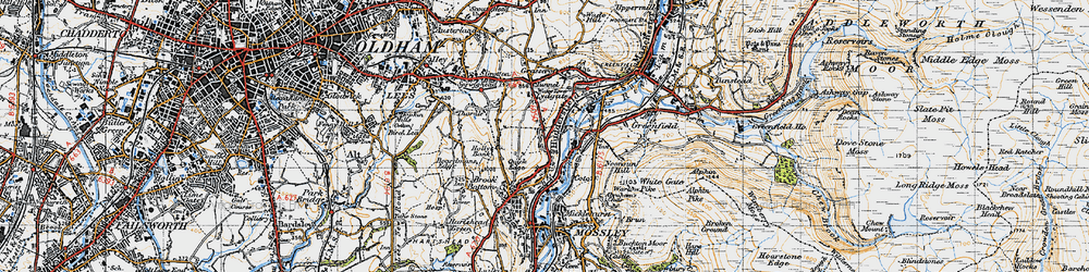 Old map of Quick in 1947