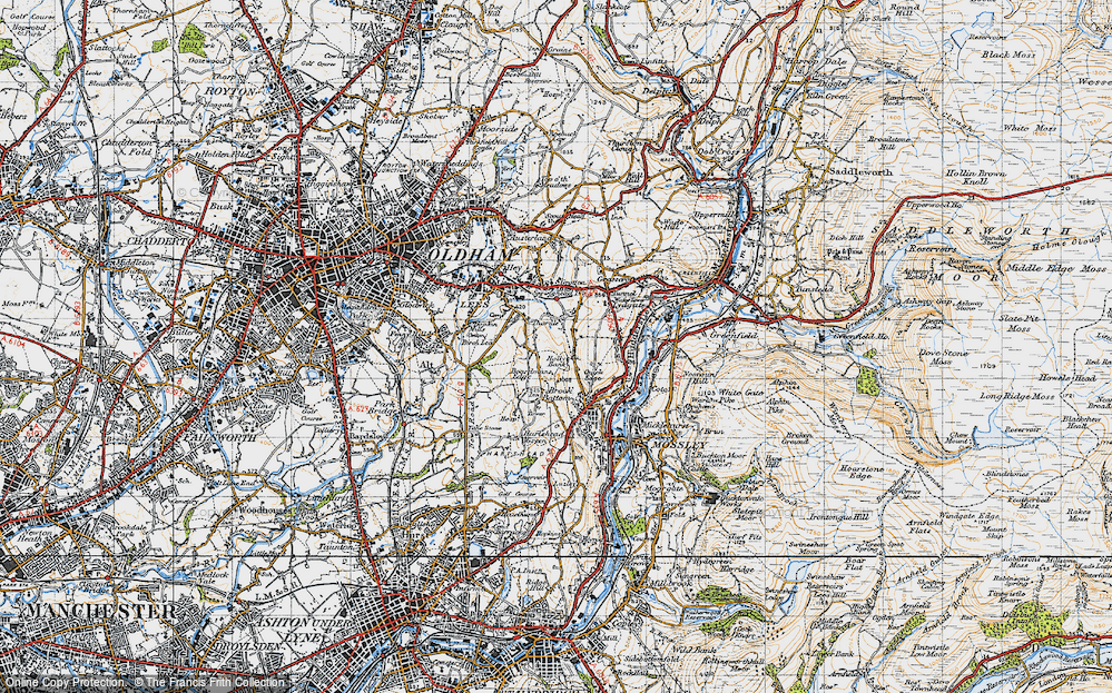 Old Map of Quick Edge, 1947 in 1947