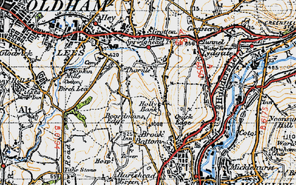 Old map of Quick Edge in 1947