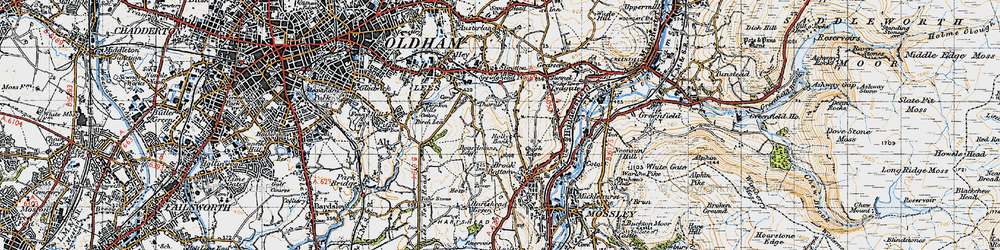Old map of Quick Edge in 1947