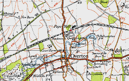 Old map of Quidhampton in 1945