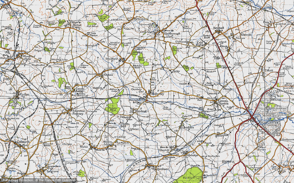 Old Map of Quinbury End, 1946 in 1946