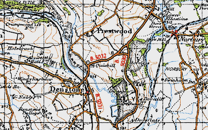 Old map of Barrowhill in 1946