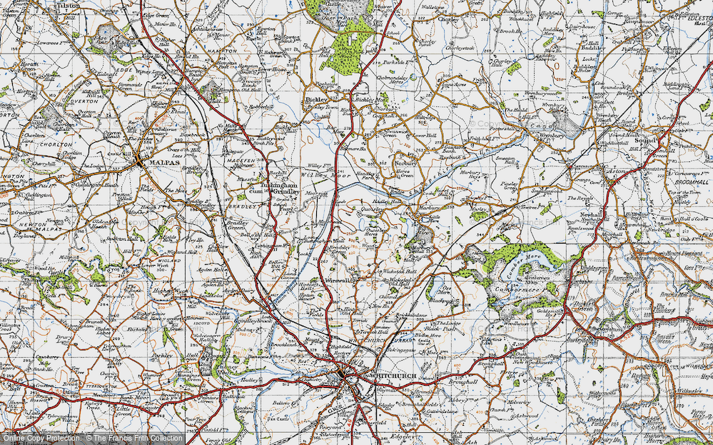 Old Map of Quoisley, 1947 in 1947