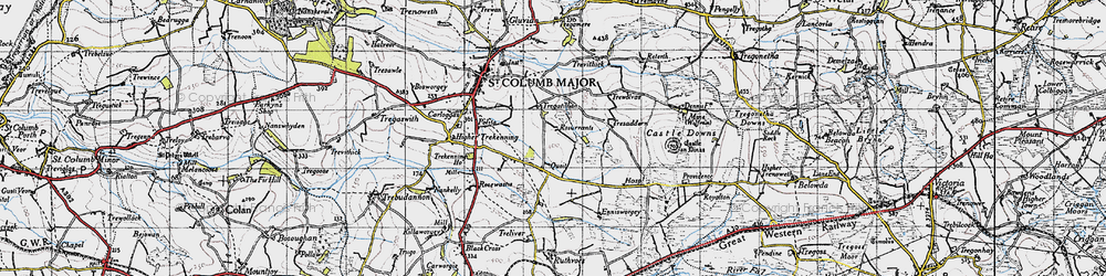 Old map of Quoit in 1946