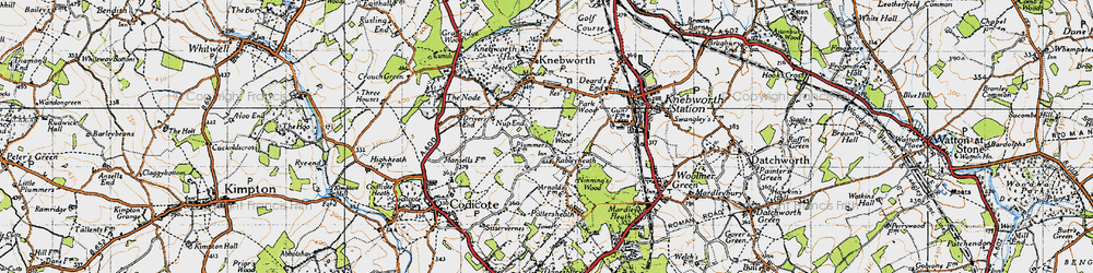 Old map of Rableyheath in 1946