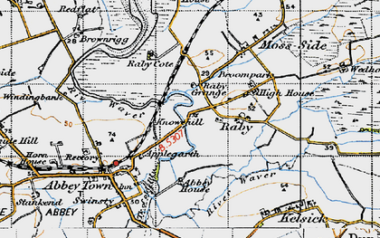 Old map of Raby in 1947