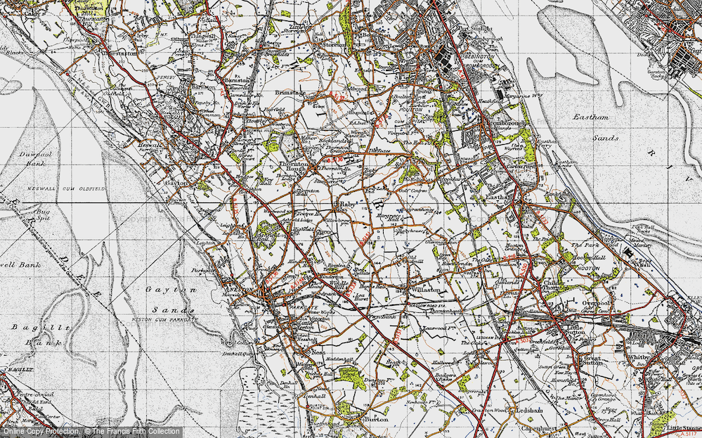 Old Map of Raby, 1947 in 1947