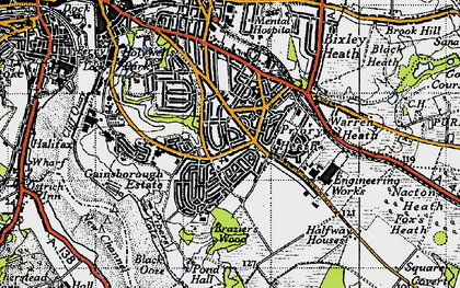 Old map of Racecourse in 1946