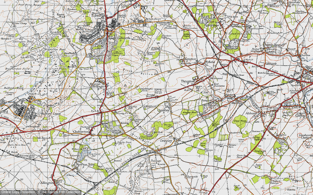 Old Map of Racedown, 1940 in 1940