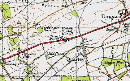 Old map of Racedown in 1940