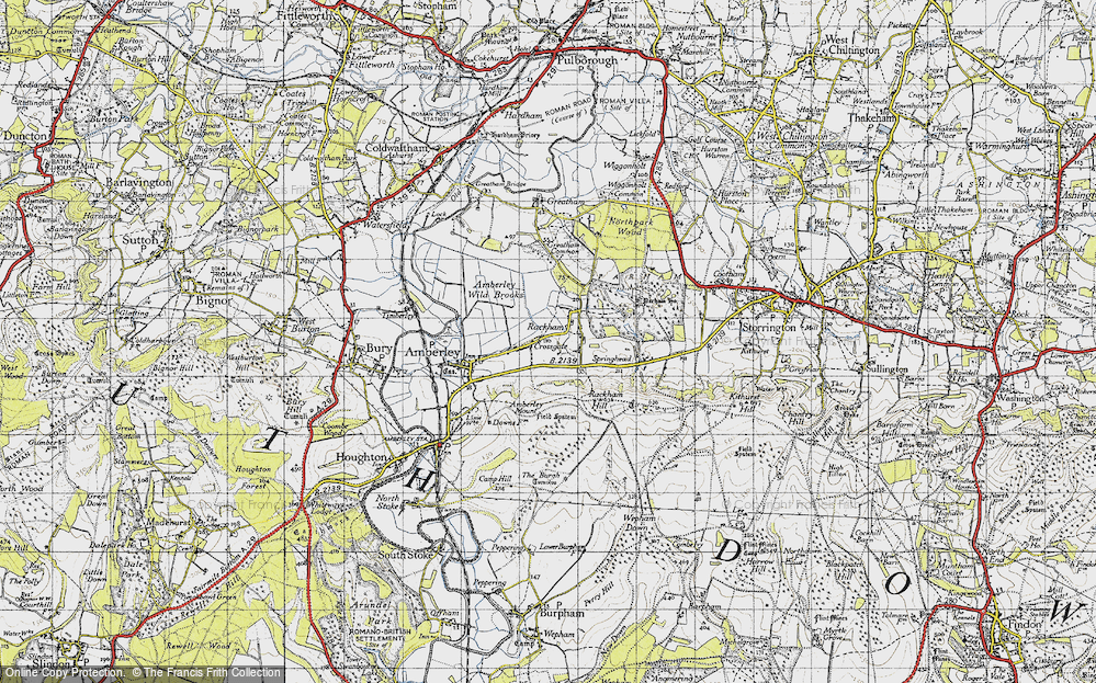 Old Map of Rackham, 1940 in 1940