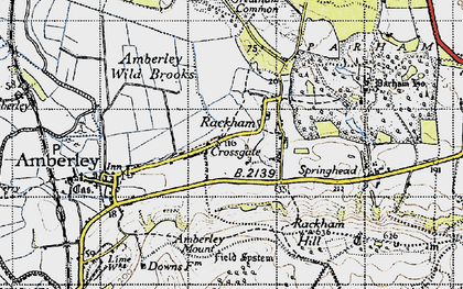 Old map of Rackham in 1940