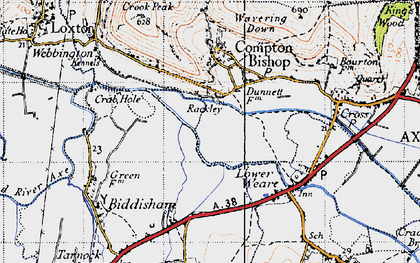 Old map of Rackley in 1946