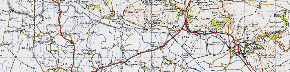 Old map of Rackley in 1946