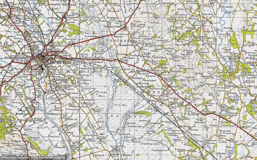 Old Map of Racks, 1947 in 1947