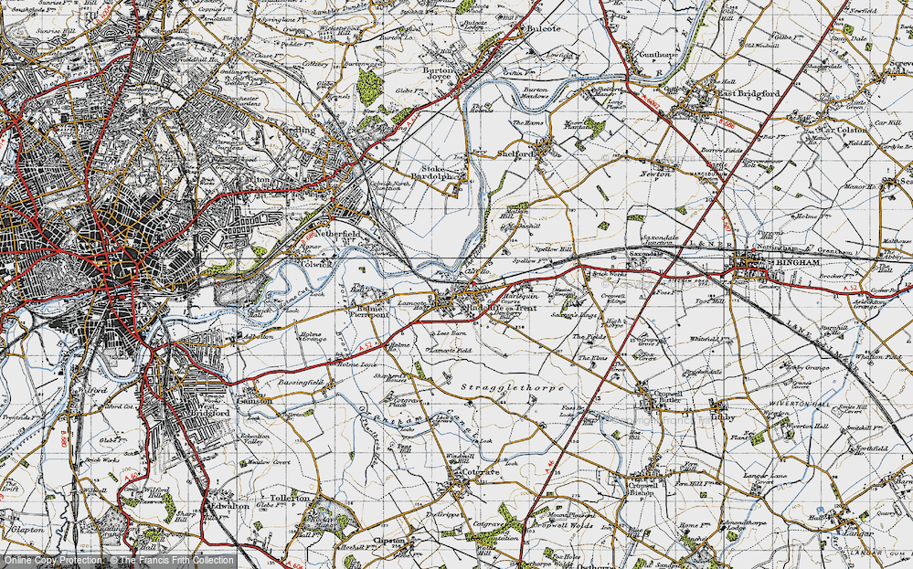 Old Map of Radcliffe on Trent, 1946 in 1946
