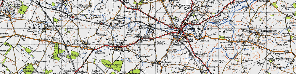 Old map of Radclive in 1946
