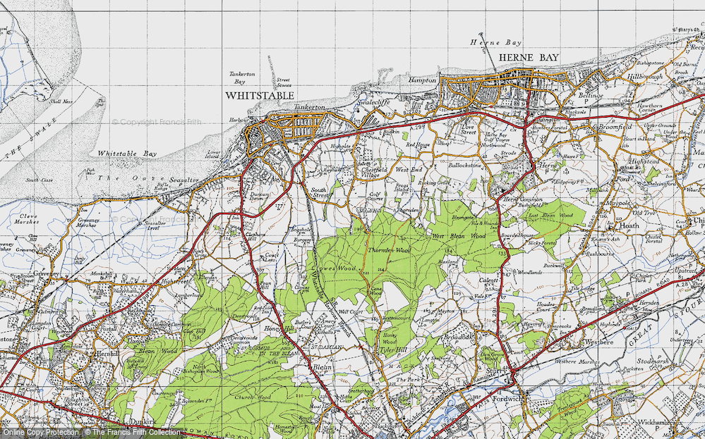 Old Map of Radfall, 1947 in 1947