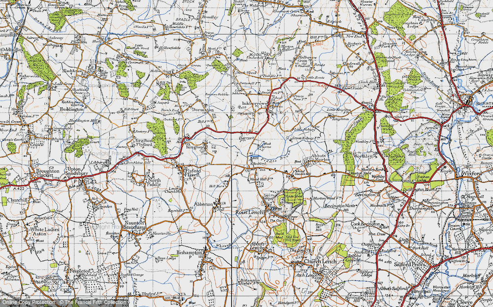 Old Map of Radford, 1947 in 1947