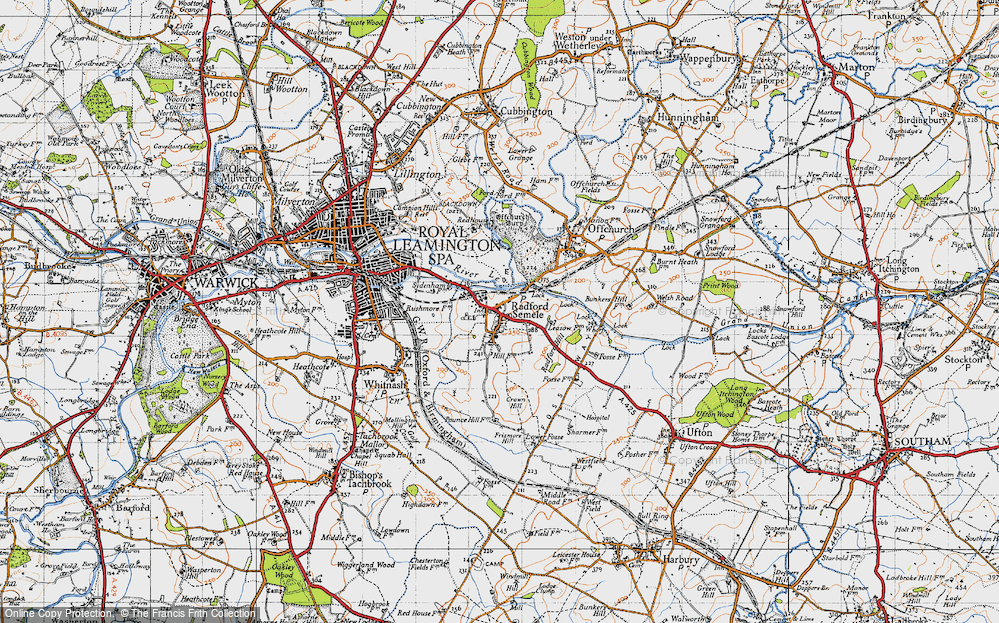 Old Map of Radford Semele, 1946 in 1946