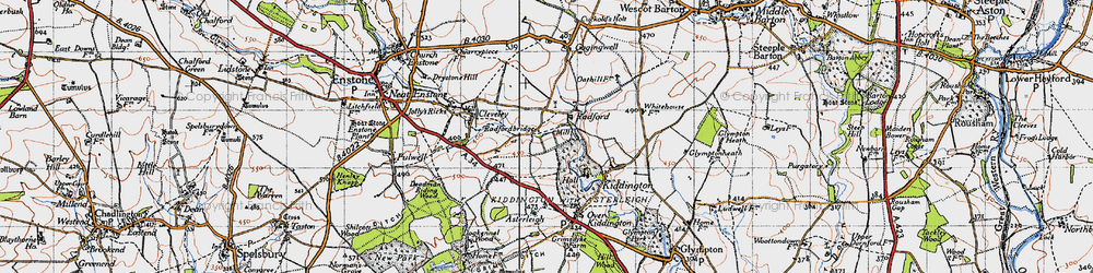 Old map of Radfordbridge in 1946