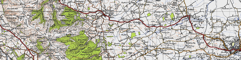 Old map of Radlet in 1946