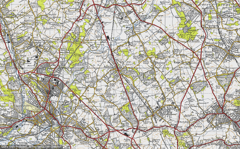 Old Map of Radlett, 1946 in 1946