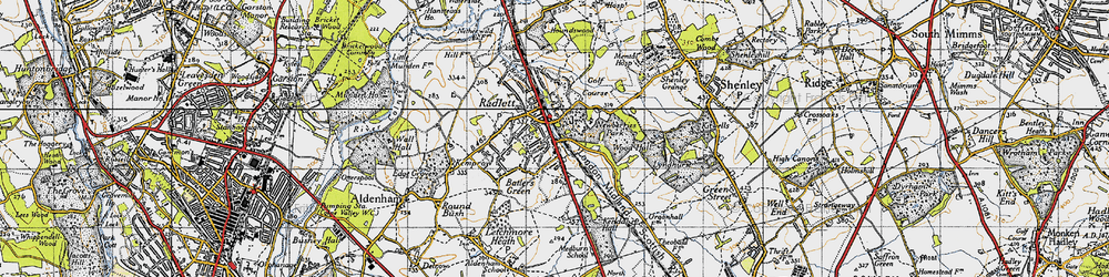 Old map of Radlett in 1946