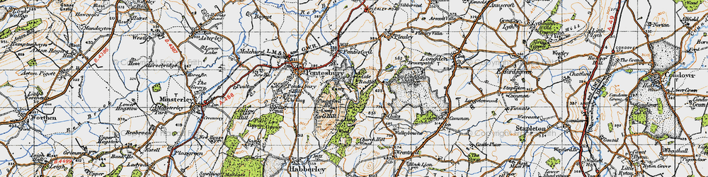 Old map of Radlith in 1947