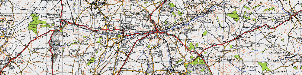 Old map of Radstock in 1946