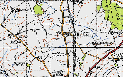 Old map of Radstone in 1946