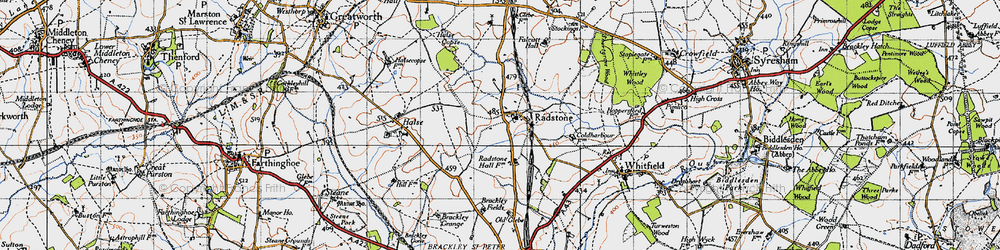 Old map of Radstone in 1946