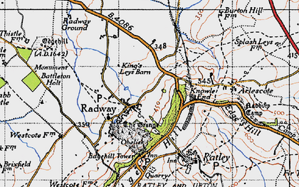 Old map of Radway in 1946