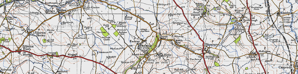 Old map of Radway in 1946