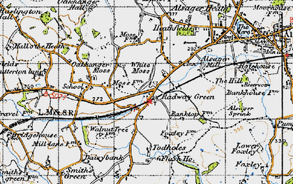 Old map of Radway Green in 1947