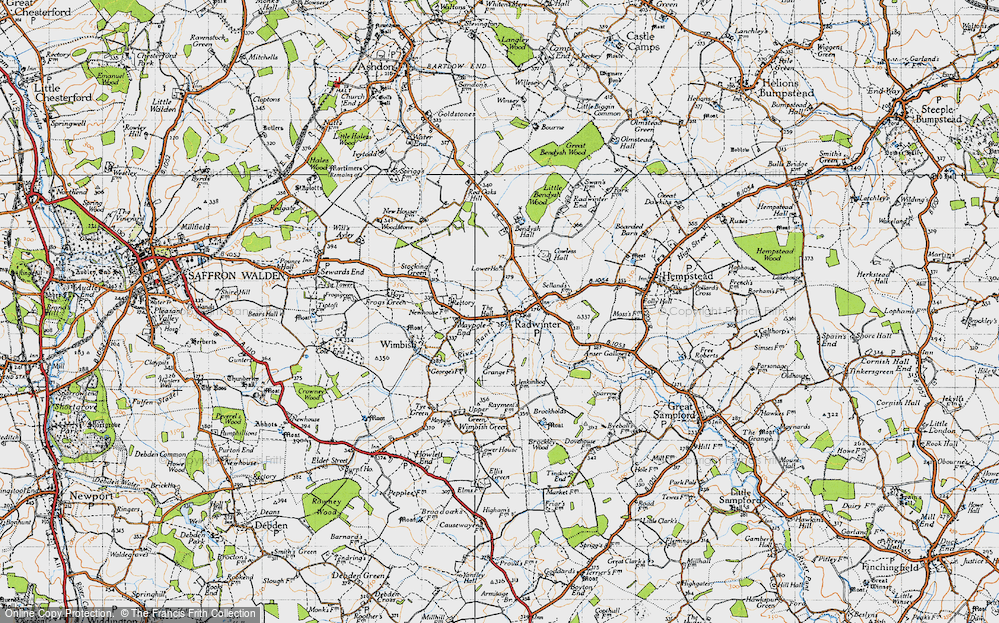Old Map of Radwinter, 1946 in 1946