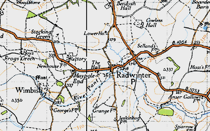 Old map of Radwinter in 1946