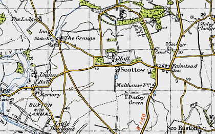 Old map of RAF Coltishall in 1945