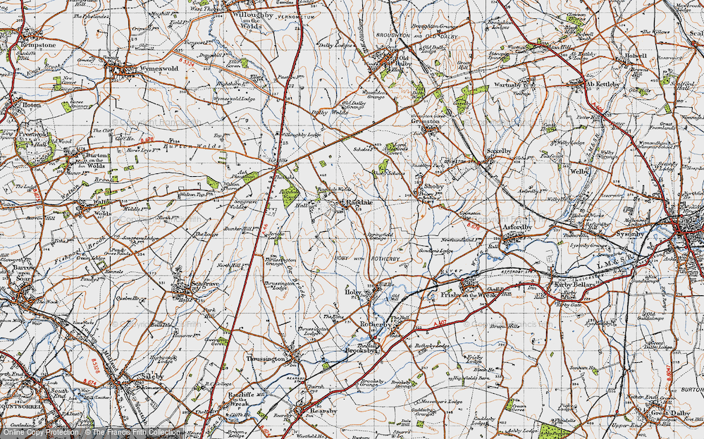 Old Map of Ragdale, 1946 in 1946